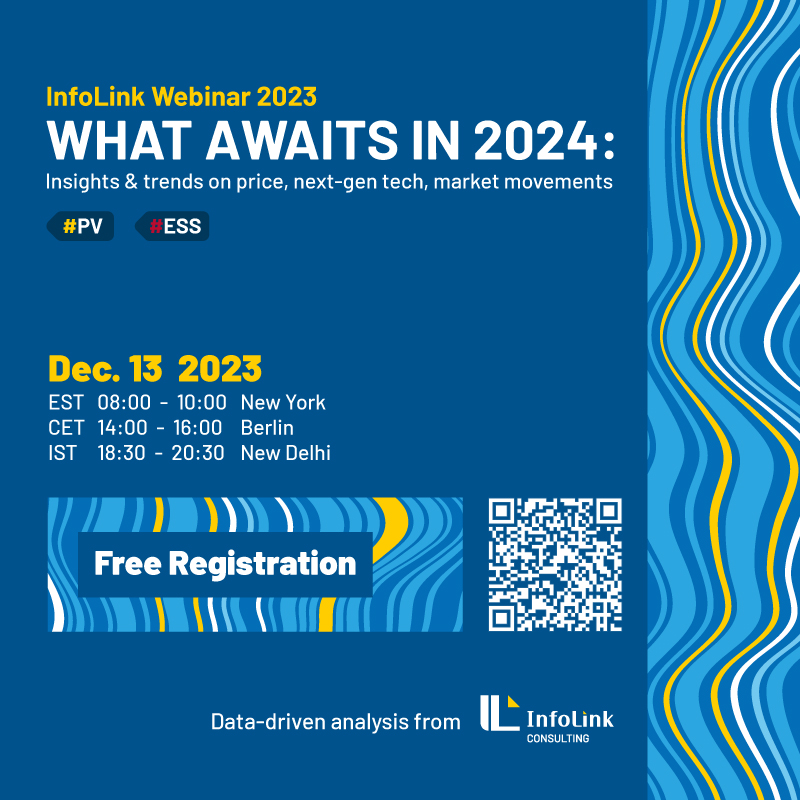 Main visual design of a webinar for InfoLink Consulting